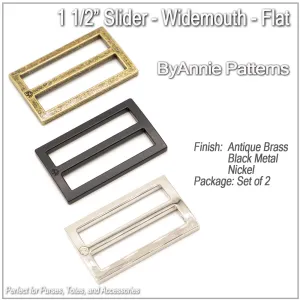 1 1/2" Slider - Widemouth - Flat (Set of Two)