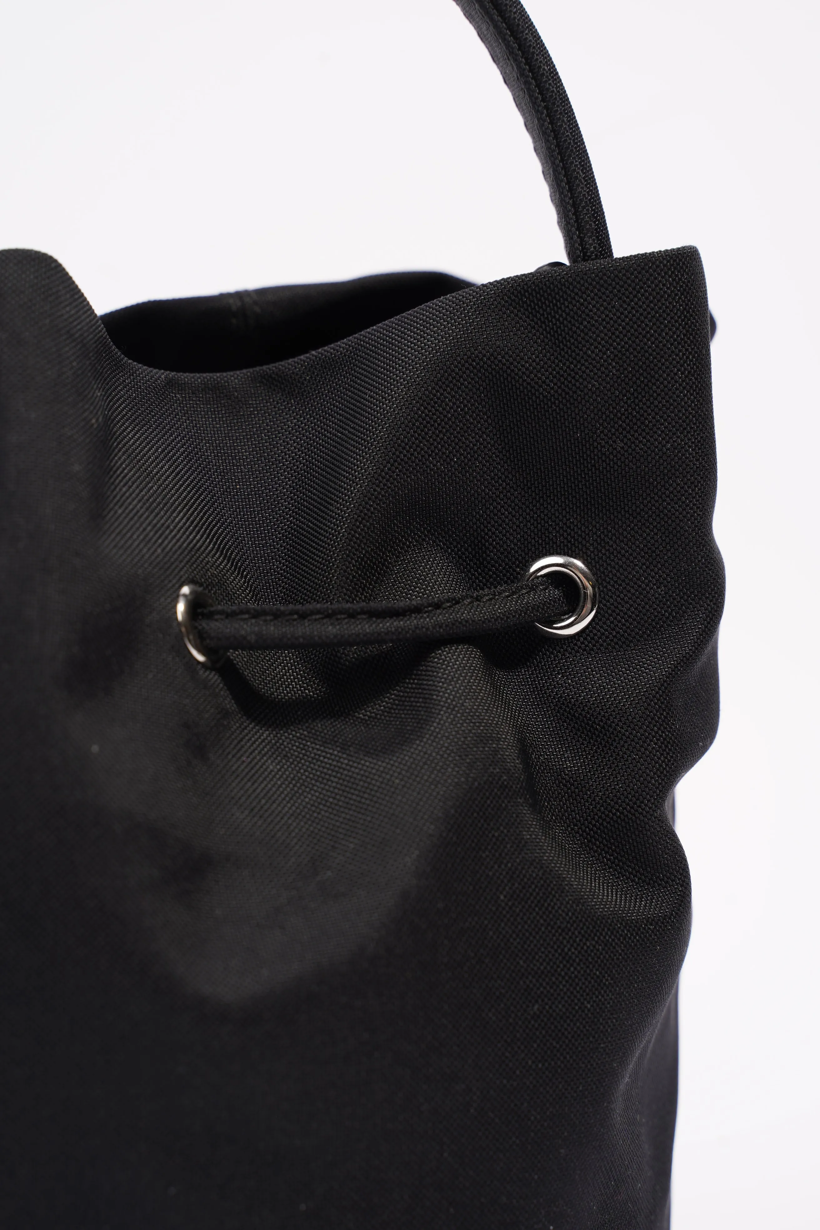 Balenciaga Wheel Bucket Bag Black / White Nylon