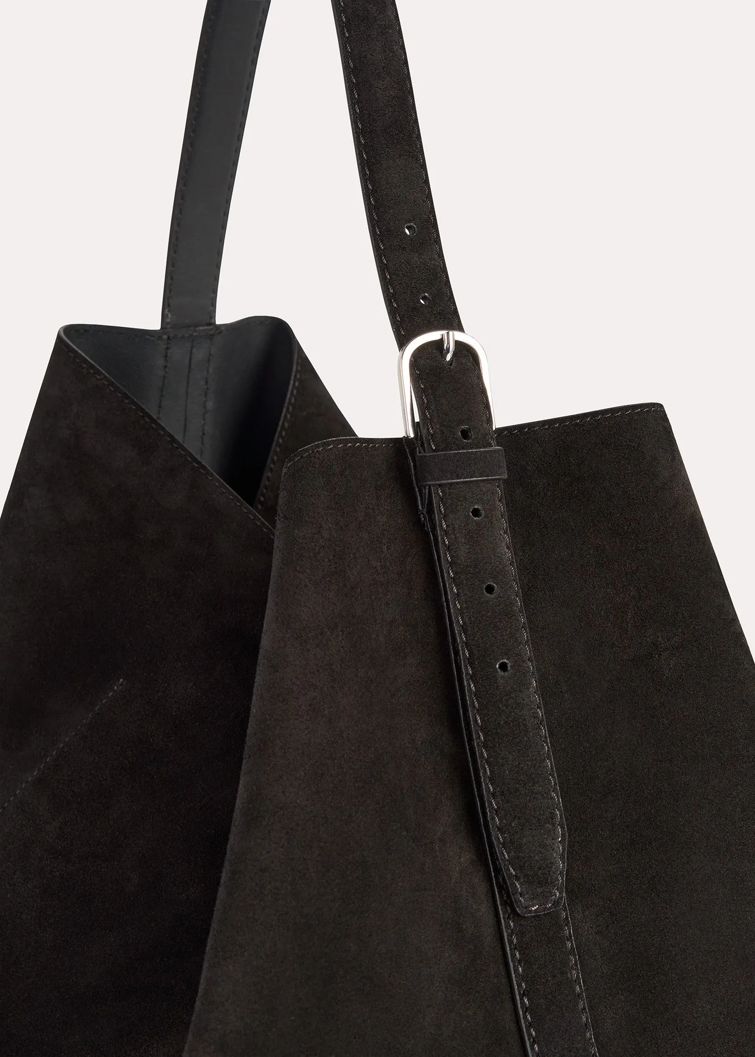 Belted tote espresso