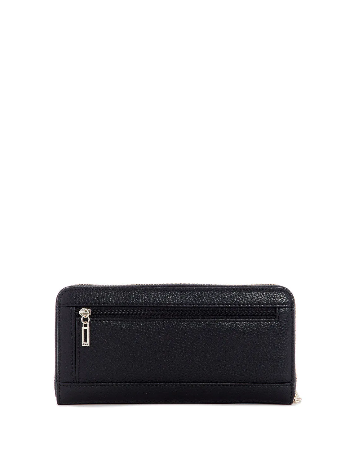 Black Large Zip Around Wallet