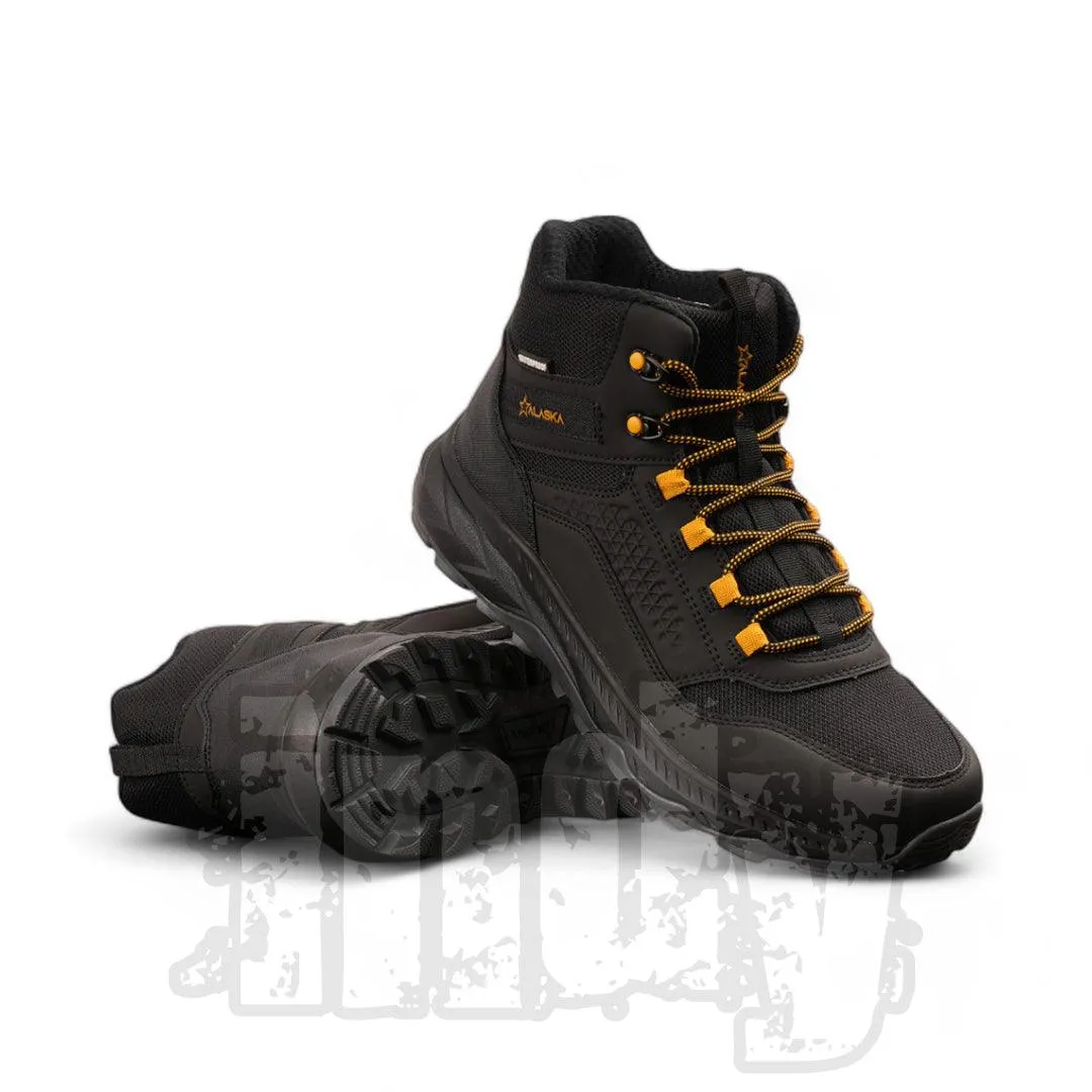 Botas Alaska Jawar Trekking Negro Mostaza