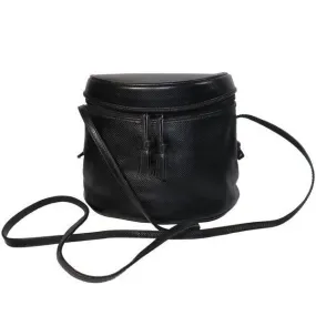 BOTTEGA VENETA Black Half Circle Crossbody Purse