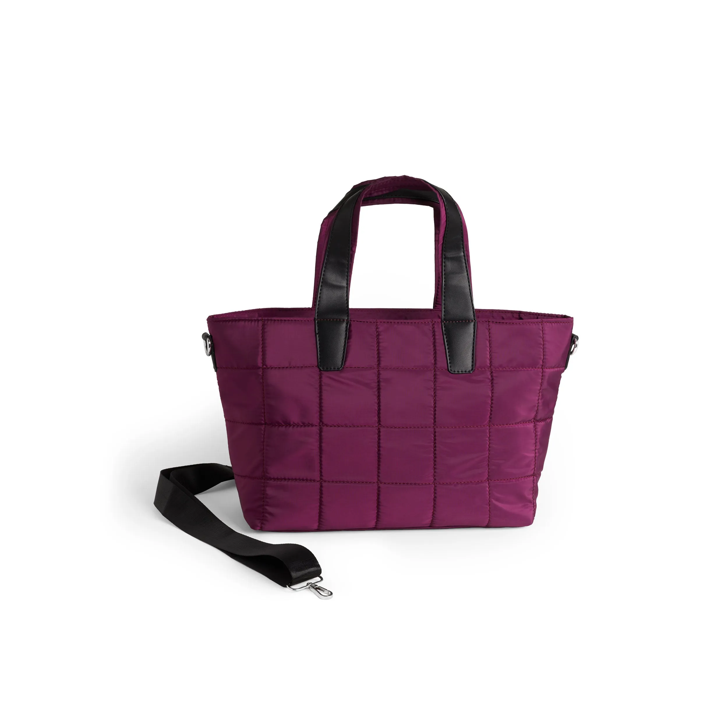 Brix Puffer Tote - Raspberry