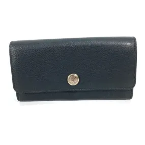 BVLGARI Long Wallet Purse 35963 leather black Long wallet MONETE Monate Women Used Authentic