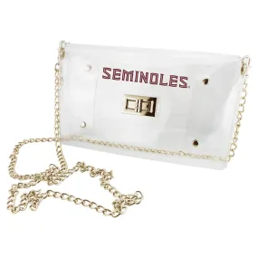 Capri Seminoles Clear Envelope Crossbody Purse