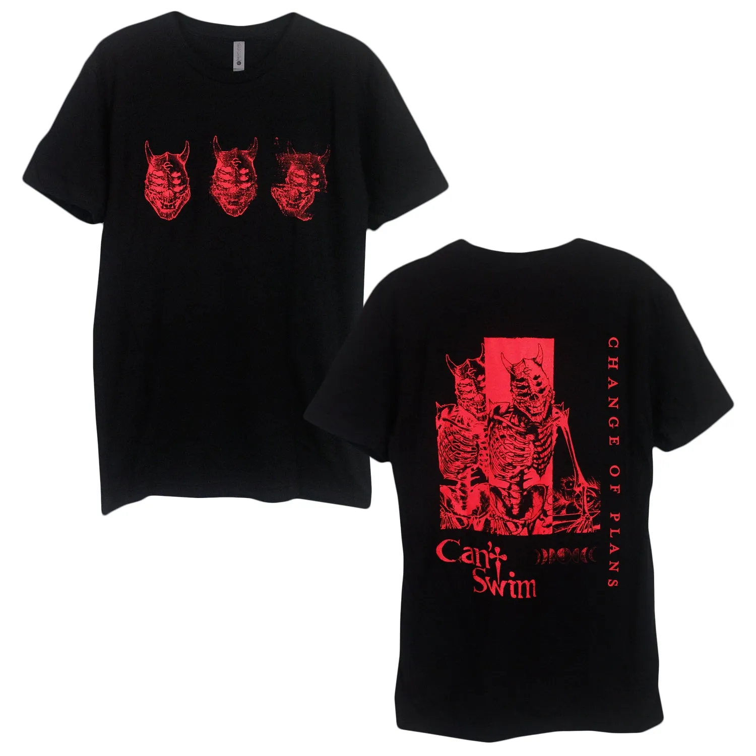 Change Of Plans (Red Print) Black - Tee