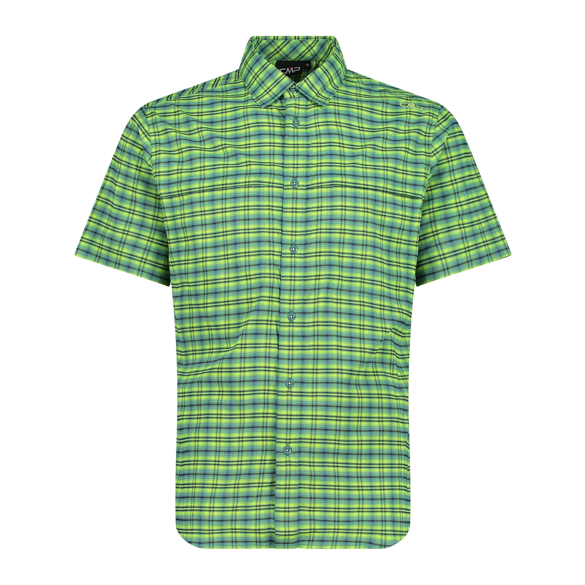 CMP Camicia fantasia check maniche corte trekking Uomo