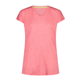 CMP T-shirt in light scollo V melange da trekking Donna