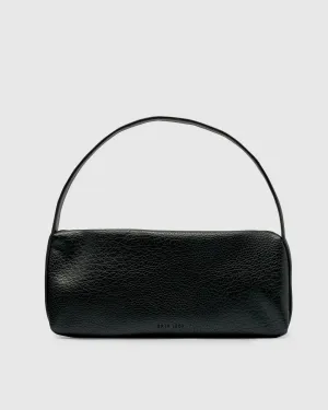 Harlow Slouch Mono Baguette Bag - Black Nappa