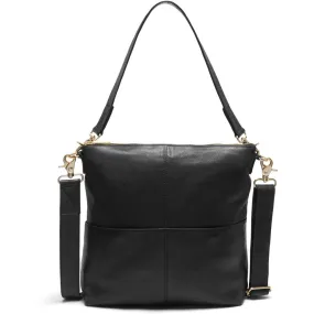 Medium leather handbag in soft quality / 15182 - Black (Nero)