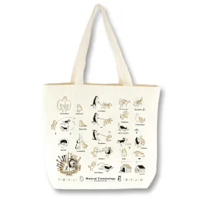 Musical Terminology Dogs Tote Bag