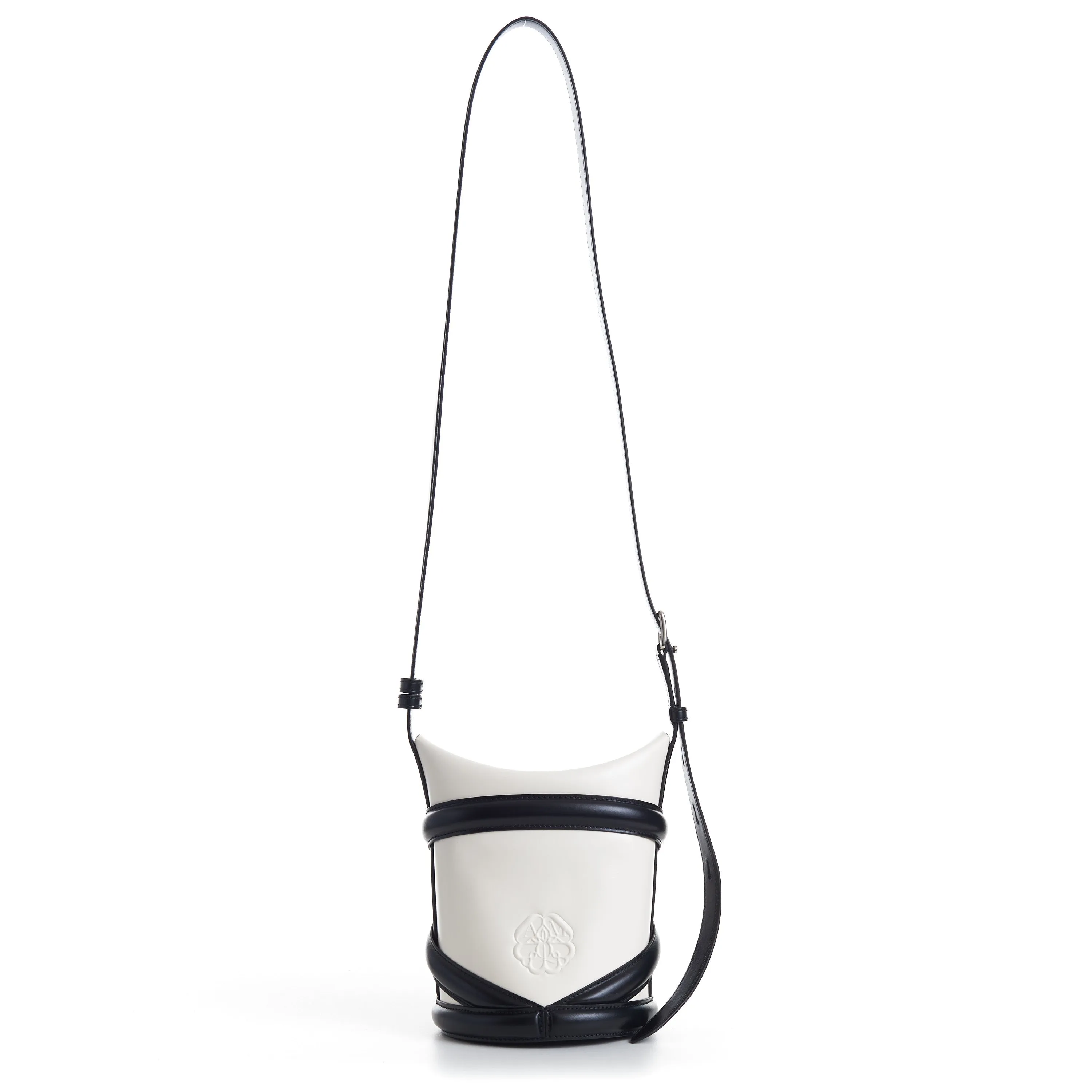 The Curve Bucket Bag - Ivory, Harness, Shoulder Strap