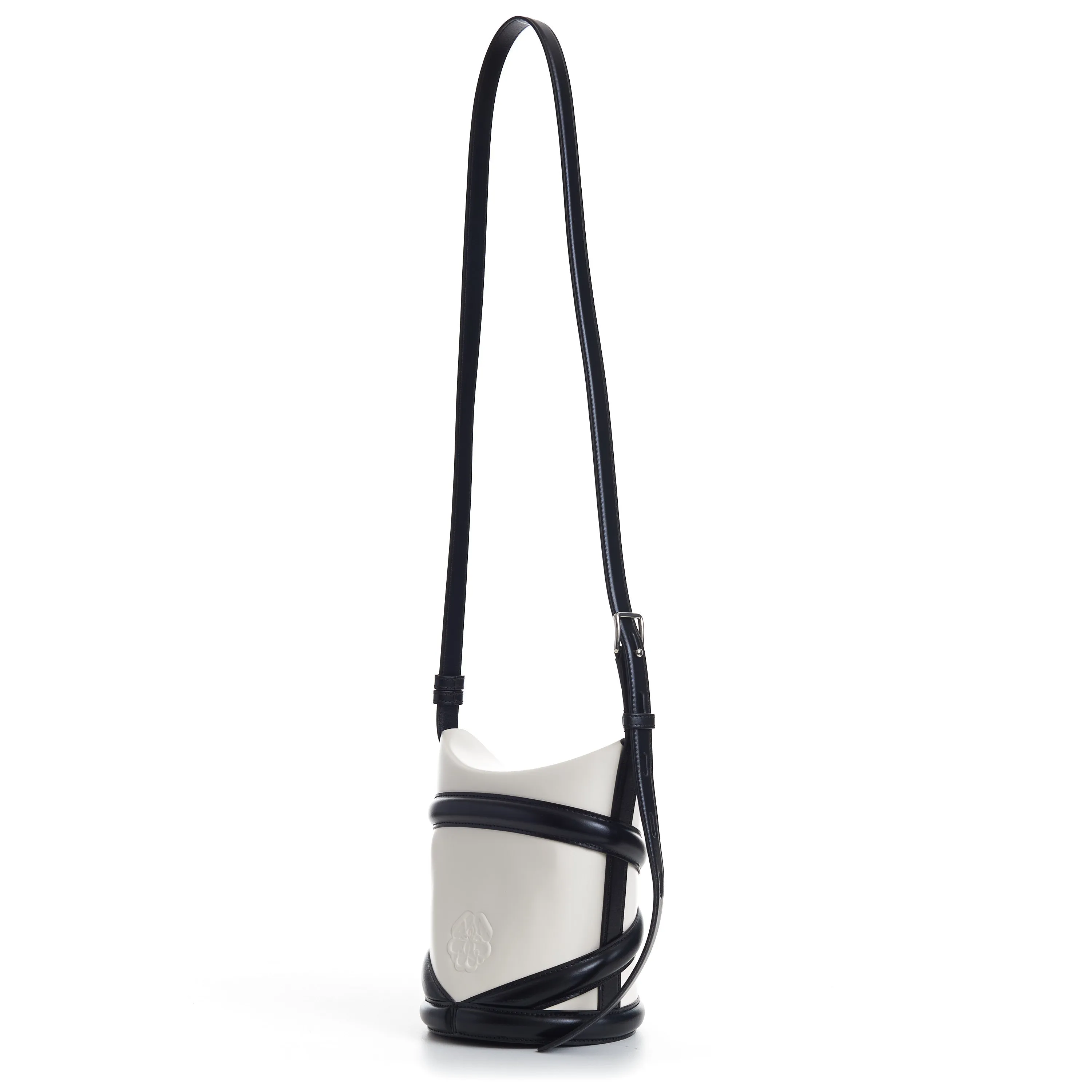 The Curve Bucket Bag - Ivory, Harness, Shoulder Strap