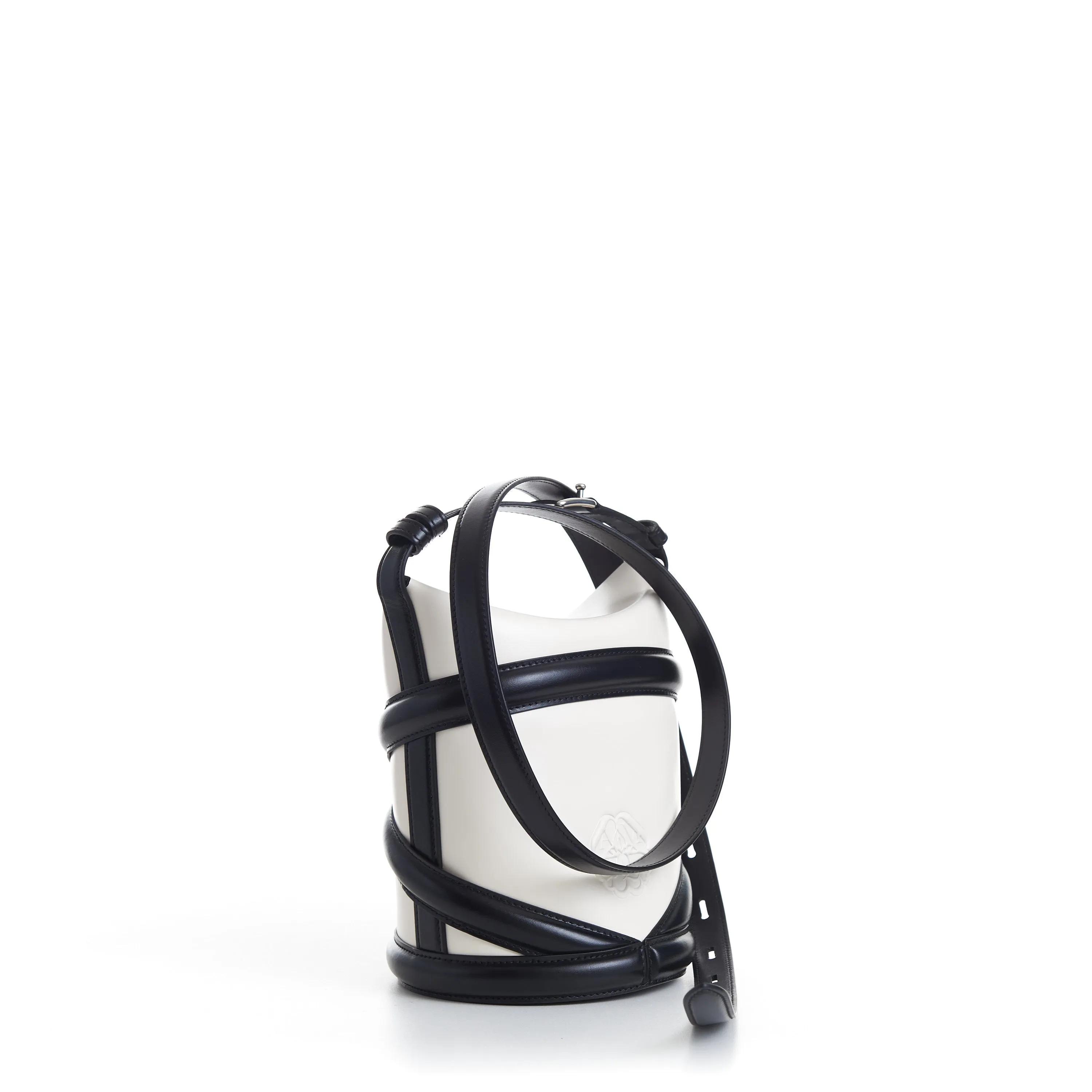 The Curve Bucket Bag - Ivory, Harness, Shoulder Strap