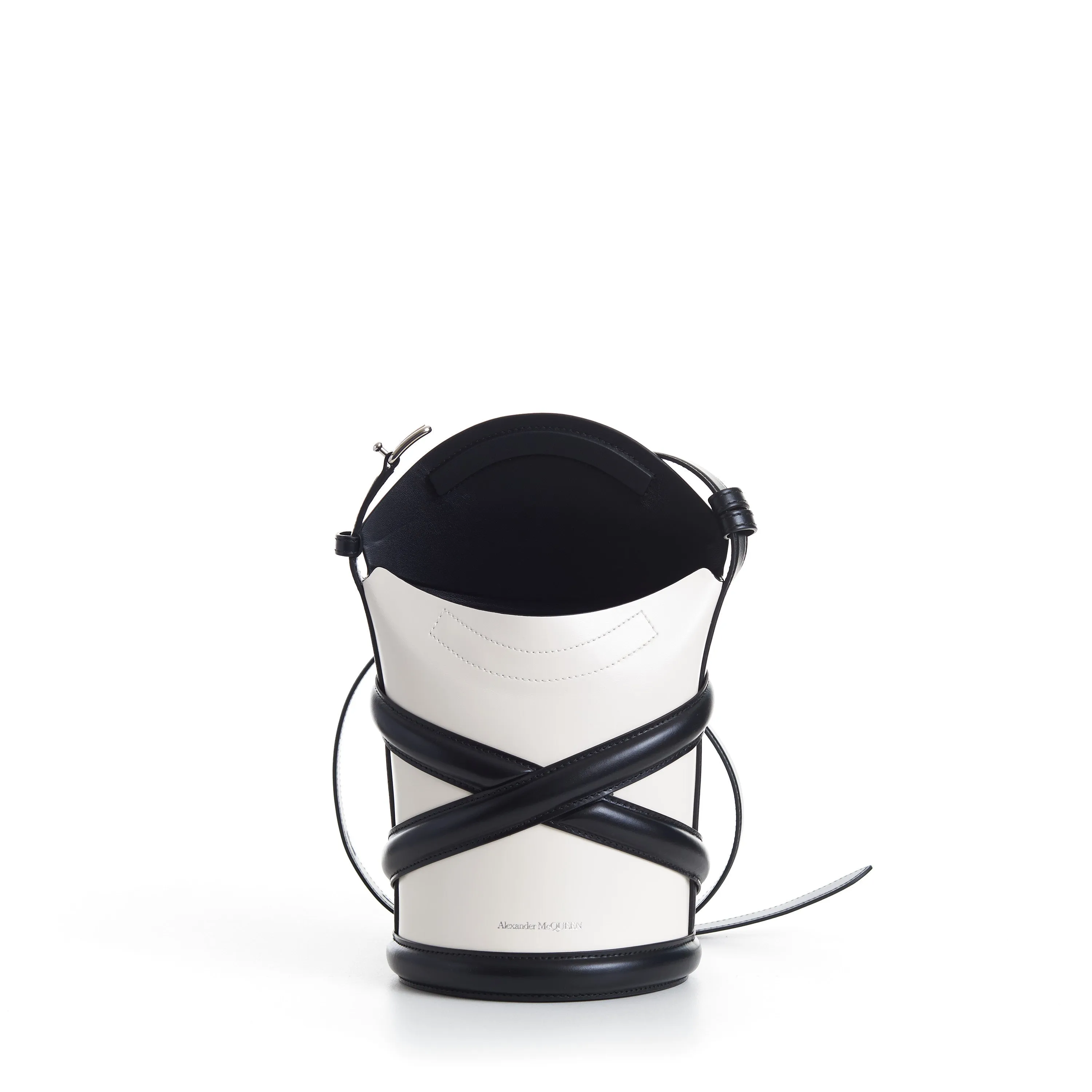 The Curve Bucket Bag - Ivory, Harness, Shoulder Strap